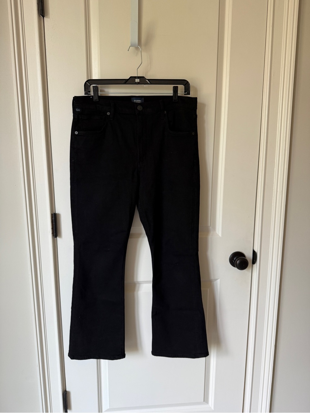 Citizens Of Humanity Black Flare Wide Leg Jeans